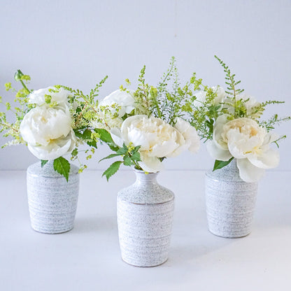 Trio bud vases for wedding and event - The Flower Nook